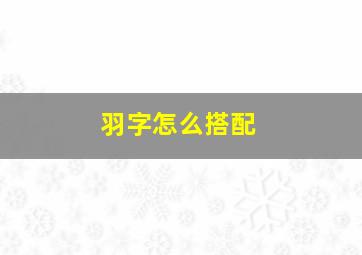 羽字怎么搭配