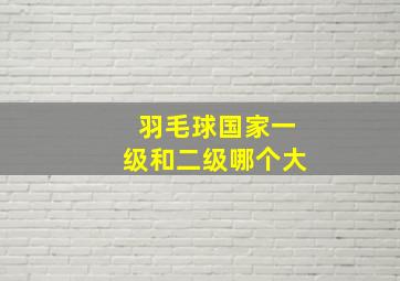 羽毛球国家一级和二级哪个大