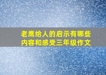 老鹰给人的启示有哪些内容和感受三年级作文