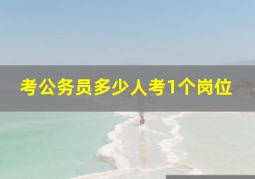 考公务员多少人考1个岗位