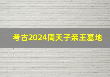 考古2024周天子亲王墓地