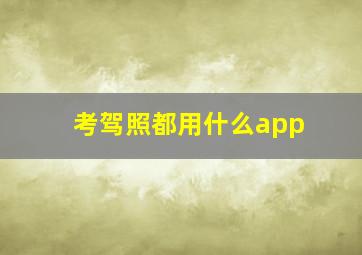 考驾照都用什么app