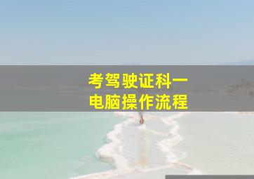 考驾驶证科一电脑操作流程