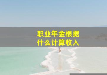 职业年金根据什么计算收入