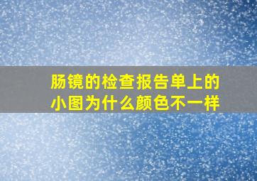 肠镜的检查报告单上的小图为什么颜色不一样