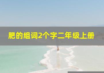 肥的组词2个字二年级上册