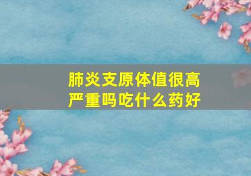 肺炎支原体值很高严重吗吃什么药好