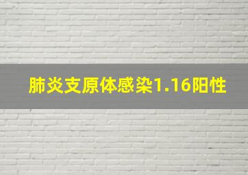 肺炎支原体感染1.16阳性