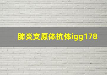 肺炎支原体抗体igg178