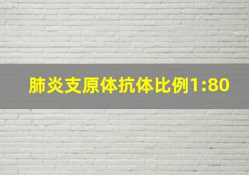 肺炎支原体抗体比例1:80