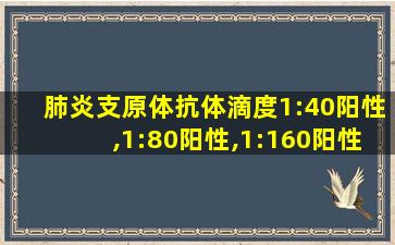 肺炎支原体抗体滴度1:40阳性,1:80阳性,1:160阳性