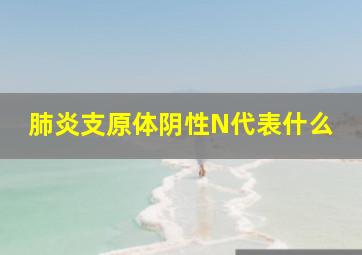 肺炎支原体阴性N代表什么