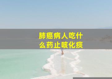 肺癌病人吃什么药止咳化痰