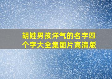 胡姓男孩洋气的名字四个字大全集图片高清版