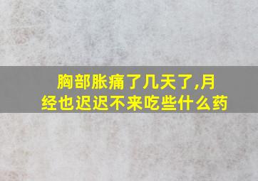 胸部胀痛了几天了,月经也迟迟不来吃些什么药