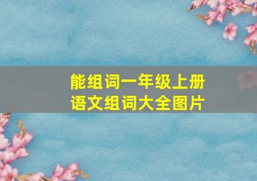 能组词一年级上册语文组词大全图片