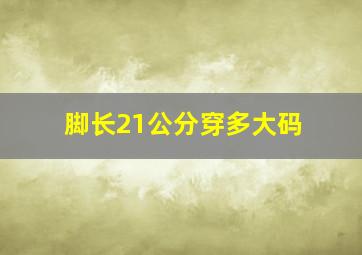 脚长21公分穿多大码