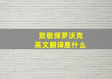 致敬保罗沃克英文翻译是什么