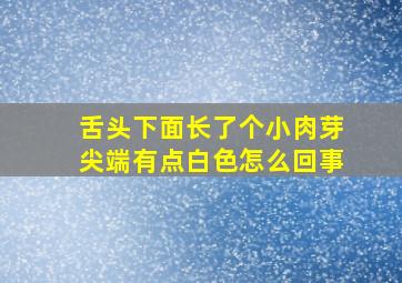 舌头下面长了个小肉芽尖端有点白色怎么回事