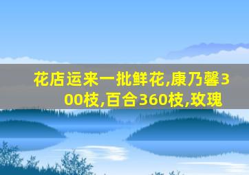 花店运来一批鲜花,康乃馨300枝,百合360枝,玫瑰