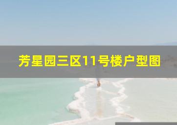 芳星园三区11号楼户型图