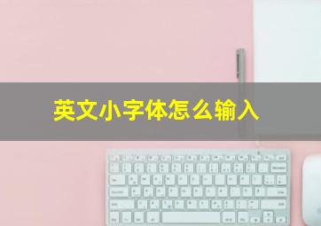 英文小字体怎么输入