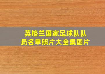 英格兰国家足球队队员名单照片大全集图片