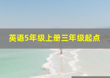 英语5年级上册三年级起点