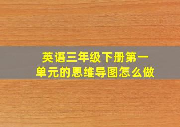 英语三年级下册第一单元的思维导图怎么做