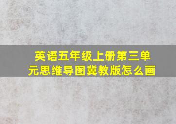 英语五年级上册第三单元思维导图冀教版怎么画