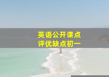 英语公开课点评优缺点初一