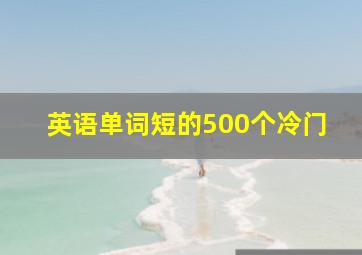 英语单词短的500个冷门