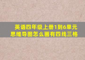 英语四年级上册1到6单元思维导图怎么画有四线三格