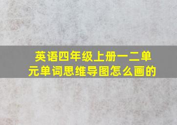 英语四年级上册一二单元单词思维导图怎么画的