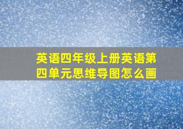 英语四年级上册英语第四单元思维导图怎么画