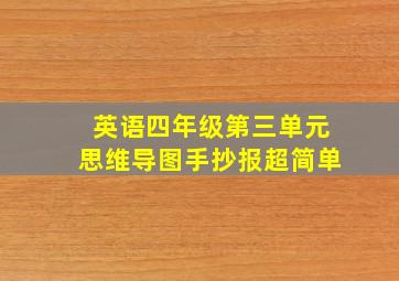 英语四年级第三单元思维导图手抄报超简单