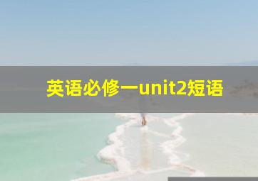 英语必修一unit2短语