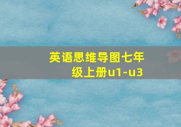 英语思维导图七年级上册u1-u3