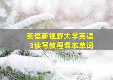 英语新视野大学英语3读写教程课本单词