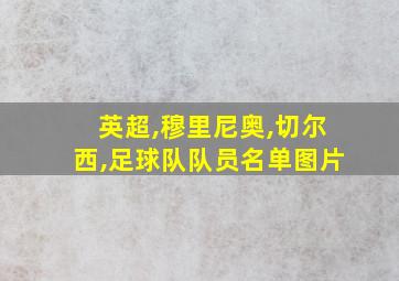 英超,穆里尼奥,切尔西,足球队队员名单图片