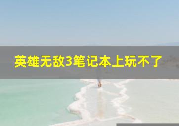 英雄无敌3笔记本上玩不了