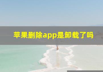 苹果删除app是卸载了吗