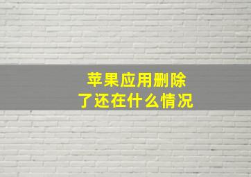 苹果应用删除了还在什么情况