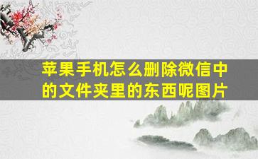 苹果手机怎么删除微信中的文件夹里的东西呢图片