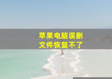 苹果电脑误删文件恢复不了