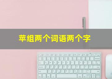 苹组两个词语两个字