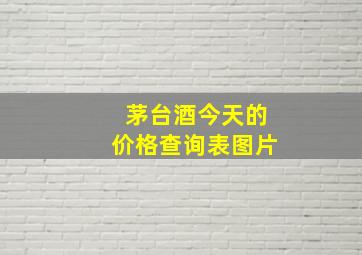 茅台酒今天的价格查询表图片