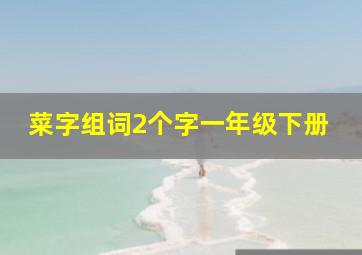 菜字组词2个字一年级下册