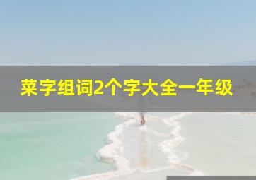 菜字组词2个字大全一年级