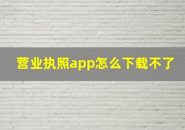 营业执照app怎么下载不了